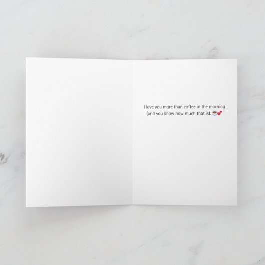 Gradient Coffee Lover Folded Greeting Card Kaart (Binnen)
