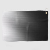 Gradiënt Cool Stijlvolle Trendy Black & White Stri Golfhanddoek (Horizontaal)
