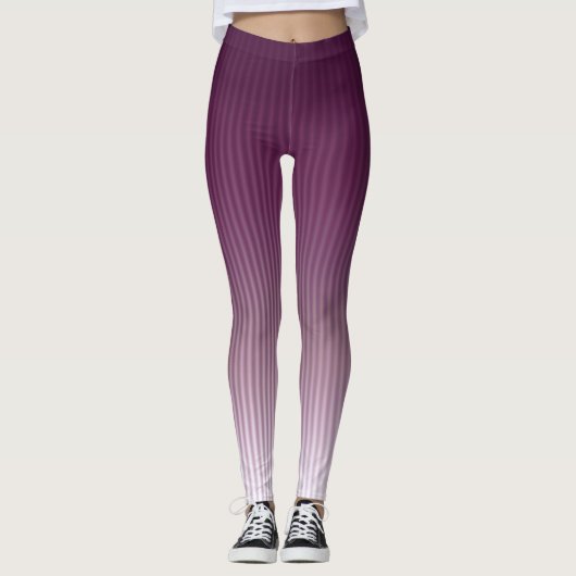 Gradiënt Cool Stylish Trendy Stripe Pattern Leggings (Voorkant)