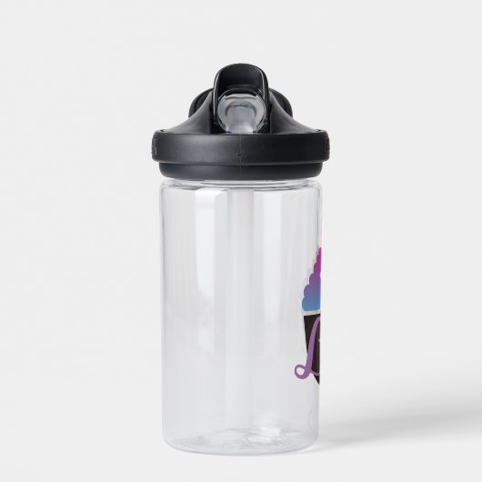 Gradiënt Cupcake Bevroren Kinder naam Waterflesje Waterfles (Voorkant)