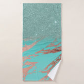 Gradient de marbre turquoise de parties (Serviette de bain)