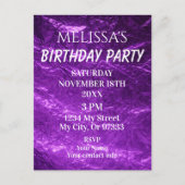Gradient Deep Purple Birthday Invitation (Devant)