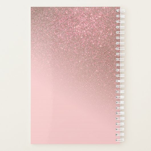 Gradient diagonal Rose Gold Blush Pink ombre (Dos)