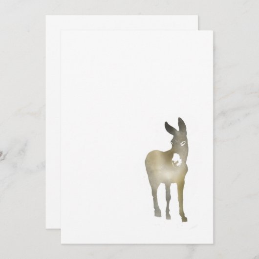 Gradiënt Donkey Note Card Notitiekaartje (Voorkant / Achterkant)