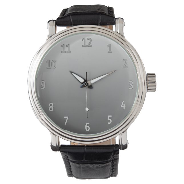 Gradiënt eenvoudige grijs horloge (Voorkant)