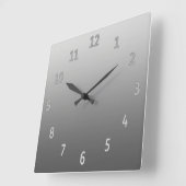 Gradiënt eenvoudige grijs vierkante klok (Hoek)