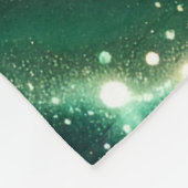 Gradient Emerald Kelly Green Glitter Monogram Fleece Deken (Hoek)