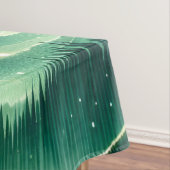 Gradient Emerald Kelly Green Glitter Monogram Tafelkleed (Voorbeeld)