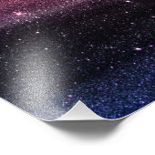 Gradiënt Faux Paars en Blue Glitter Foto Afdruk (Hoek)