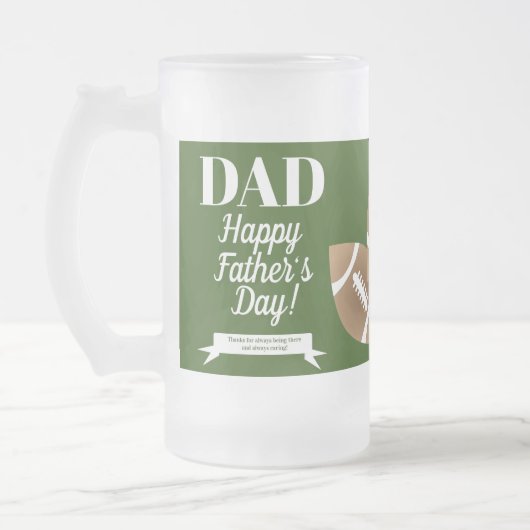 Gradiënt Football Sport Groene Fotovaderdag Matglas Bierpul (Links)