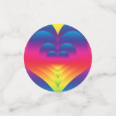 Gradiënt geneste regenboogharten confetti (Kleine voorkant)