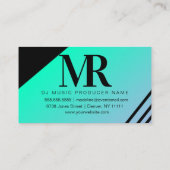 Gradient Geometric Shapes DJ Music Producent Visitekaartje (Achterkant)