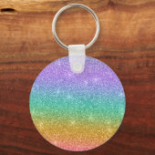 Gradiënt Glitter gepersonaliseerd Sleutelhanger (Achterkant)