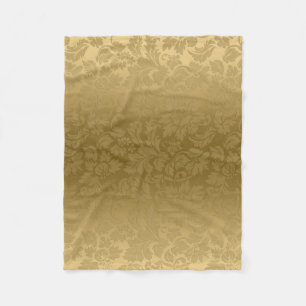 Gradient Gold Damask Fleece Deken