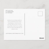 Gradiënt Gold Glitter Tree 5 Fotovakantie Briefkaart (Achterkant)