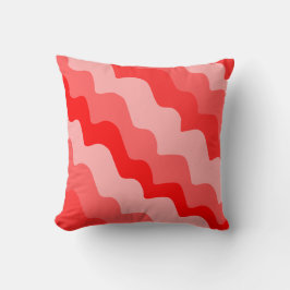 Gradiënt golvende rode oceaan kussen