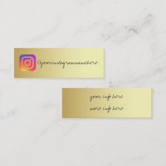 gradiënt goud sociale media visitekaartje (Voorkant / Achterkant)