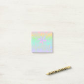 Gradiënt gradiënt van pasteelregenboog post-it® notes (Op bureau)
