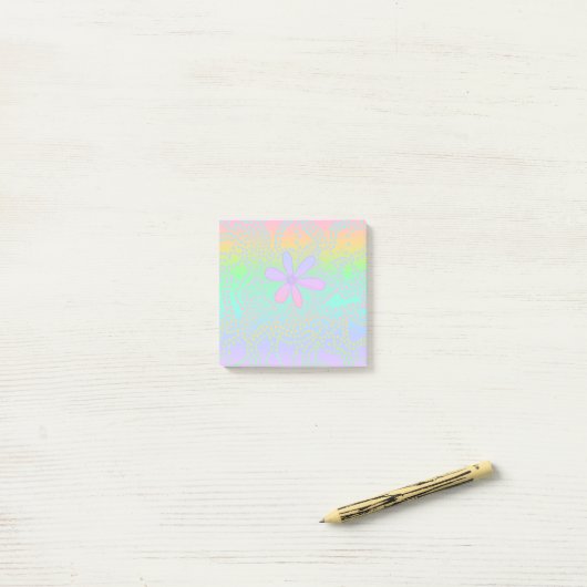 Gradiënt gradiënt van pasteelregenboog post-it® notes (Op bureau)