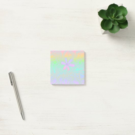 Gradiënt gradiënt van pasteelregenboog post-it® notes (Kantoor)