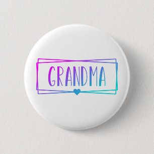 Gradient Grandma Gigi Grandmoeder giften Ronde Button 5,7 Cm