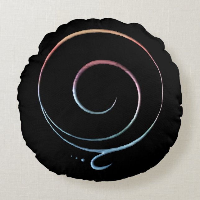Gradient Gratitude Rond Kussen (Voorkant)