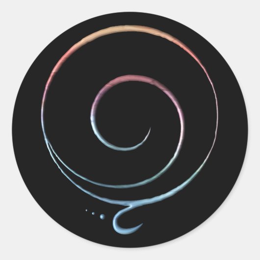 Gradient Gratitude Ronde Sticker (Voorkant)