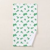 Gradient Green Irish Shamrock Pattern Bad Handdoek (Handdoek)