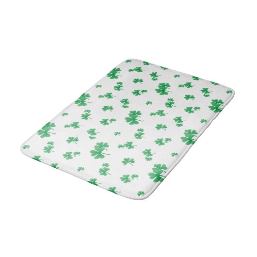 Gradient Green Irish Shamrock Pattern Badmat (Gekanteld)