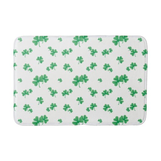 Gradient Green Irish Shamrock Pattern Badmat (Voorkant)