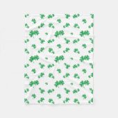 Gradient Green Irish Shamrock Pattern Fleece Deken (Voorkant)