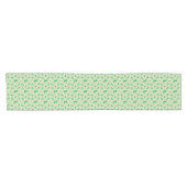 Gradient Green Irish Shamrock Pattern Korte Tafelloper (Horizontaal)