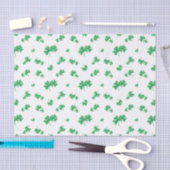 Gradient Green Irish Shamrock Pattern Tissuepapier (Craft)