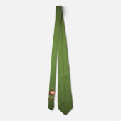 Gradient Green Tree Character Christmas-Stropdas Stropdas (Achterkant)