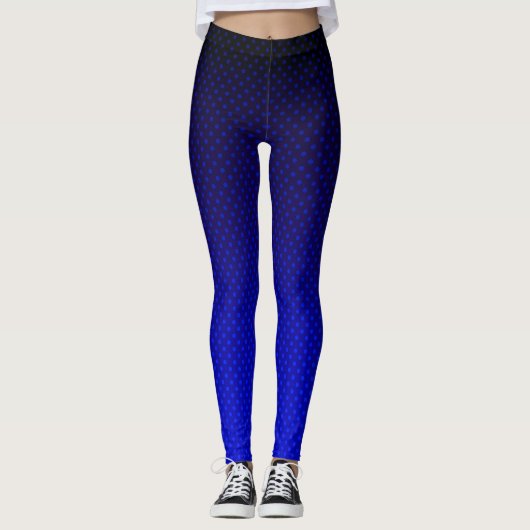 Gradiënt grijze polka-punten afdrukken abstracte f leggings (Voorkant)