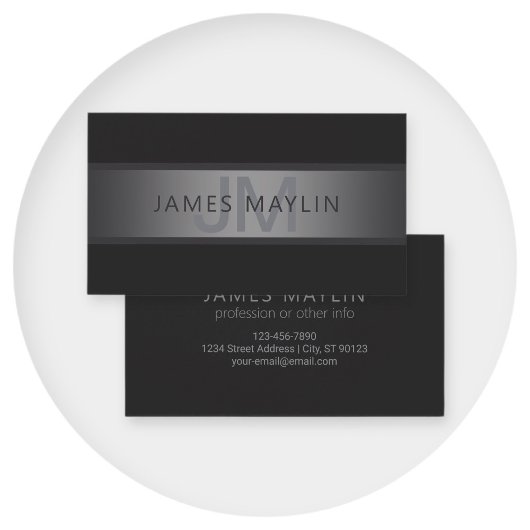 Gradient gris foncé moderne Nom ou raison sociale