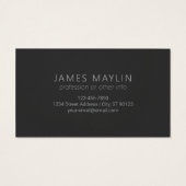 Gradient gris foncé moderne Nom ou raison sociale (Dos)