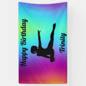 Gradient Gymnastiek Verjaardagsbanner Spandoek (Verticaal)
