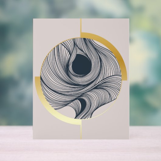 Gradient Hedendaagse kunst ontwerp Acryl Bord (Neutraal)