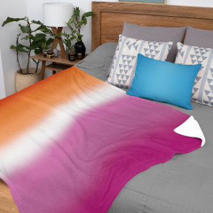 Gradient Lesbian Pride Flag – Lesbische Vlag Sherpa Deken