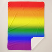 Gradient LGBTQ+ Rainbow Pride Flag - Rainbow Flag Sherpa Deken (Voorkant)