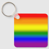Gradient LGBTQ+ Rainbow Pride Flag - Rainbow Flag Sleutelhanger (Voorkant)