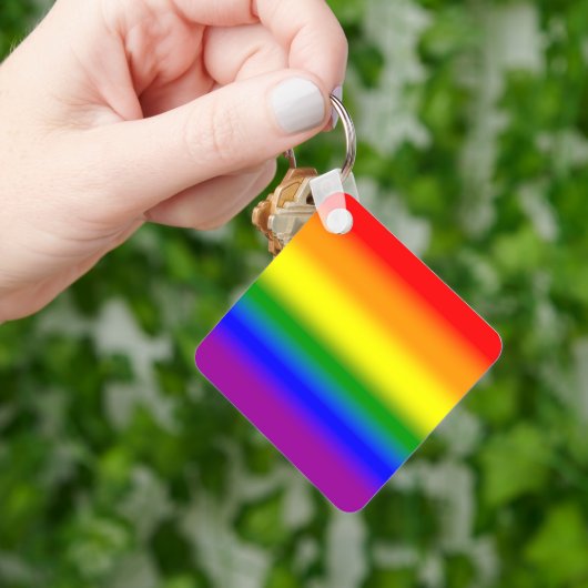 Gradient LGBTQ+ Rainbow Pride Flag - Rainbow Flag Sleutelhanger (Hand)