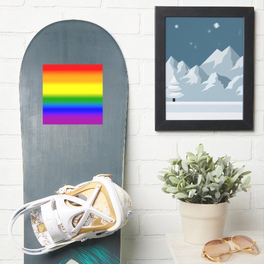 Gradient LGBTQ+ Rainbow Pride Flag - Rainbow Flag Sticker (Snowboard)