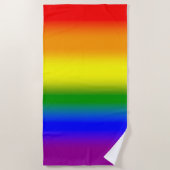 Gradient LGBTQ+ Rainbow Pride Flag - Rainbow Flag Strandlaken (Voorkant)