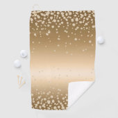 Gradiënt Lichtbruin Witte Luxe Stippen Mooie Glamo Golfhanddoek (Insitu)