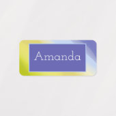 Gradiënt lime groene paarse naam labels (Design 1)