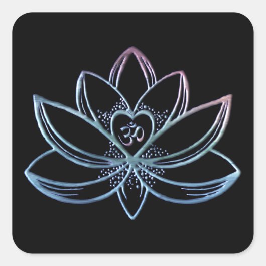 Gradient Lotus  Vierkante Sticker (Voorkant)