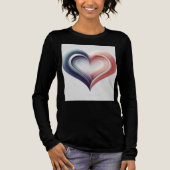 Gradient Love – Abstract Heart Shirt met lange mou (Voorkant)