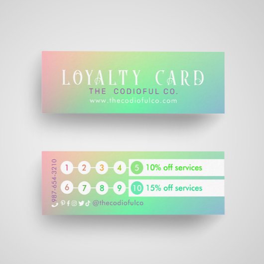 Gradient Mini Loyalty Kaart